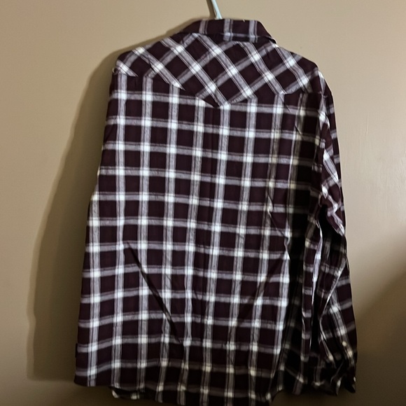 Long sleeve flannel snap up shirt l1 - Picture 5 of 5